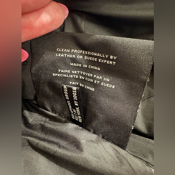 Andrew Marc Black Leather Moto Jacket XL Asymmetrical Zip Biker Genuine Leather - Picture 3 of 11